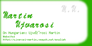 martin ujvarosi business card